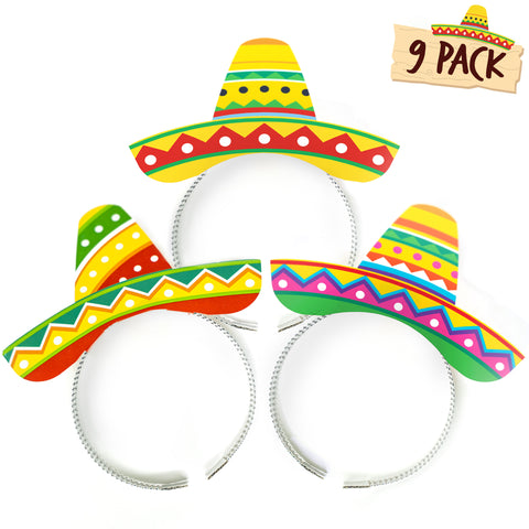 Fiesta Party Headband - 9 Pack