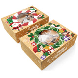 Christmas Cookie Boxes Set - 12 Pack - Wreath & Cane