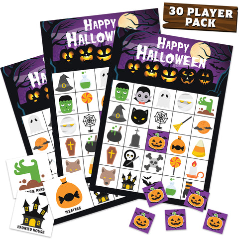 Halloween Bingo Game - 30 Player Pack
