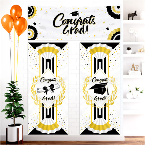 Graduation Fabric Backdrop Banners - 3 Pack