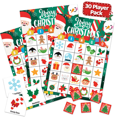 Christmas Bingo Game - 30 Player Pack